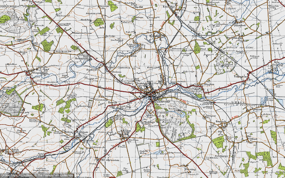 Old Map of Historic Map covering Bordeville in 1946