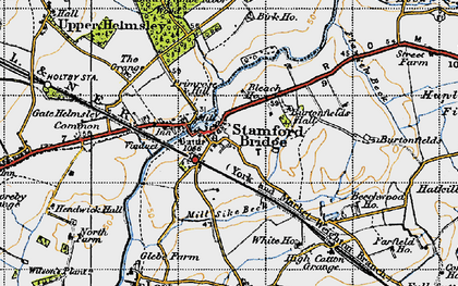 Old map of Stamford Bridge in 1947