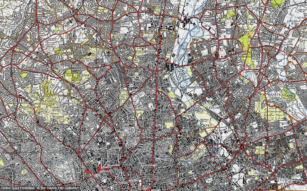 Old Map of Stamford Hill, 1946 in 1946