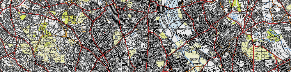 Old map of Stamford Hill in 1946