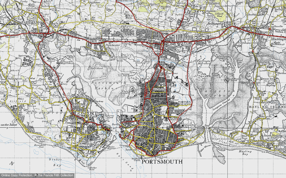 Old Map of Stamshaw, 1945 in 1945