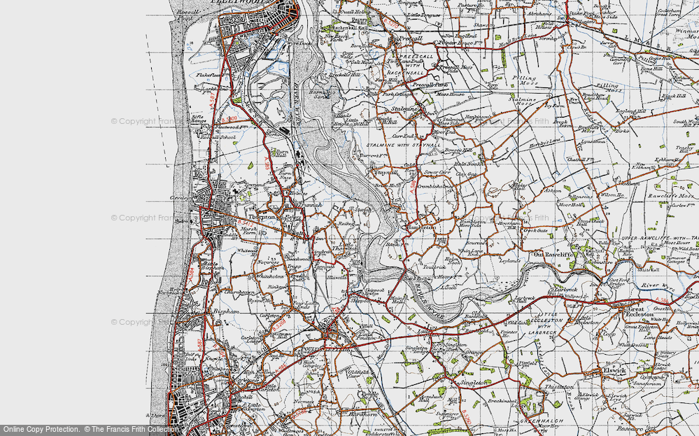 Old Map of Stanah, 1947 in 1947
