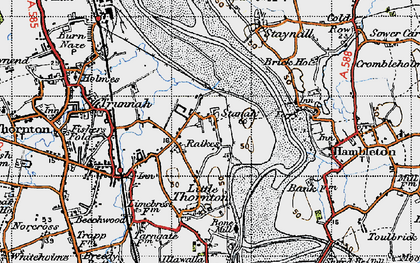 Old map of Stanah in 1947