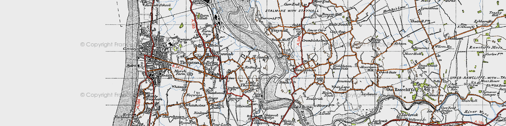 Old map of Stanah in 1947