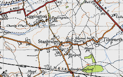 Old map of Stanbridge in 1946