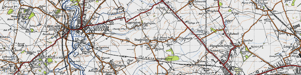 Old map of Stanbridge in 1946