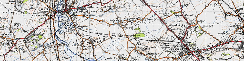 Old map of Stanbridgeford in 1946
