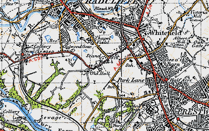 Old map of Stand in 1947