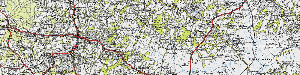 Old map of Standen Street in 1940