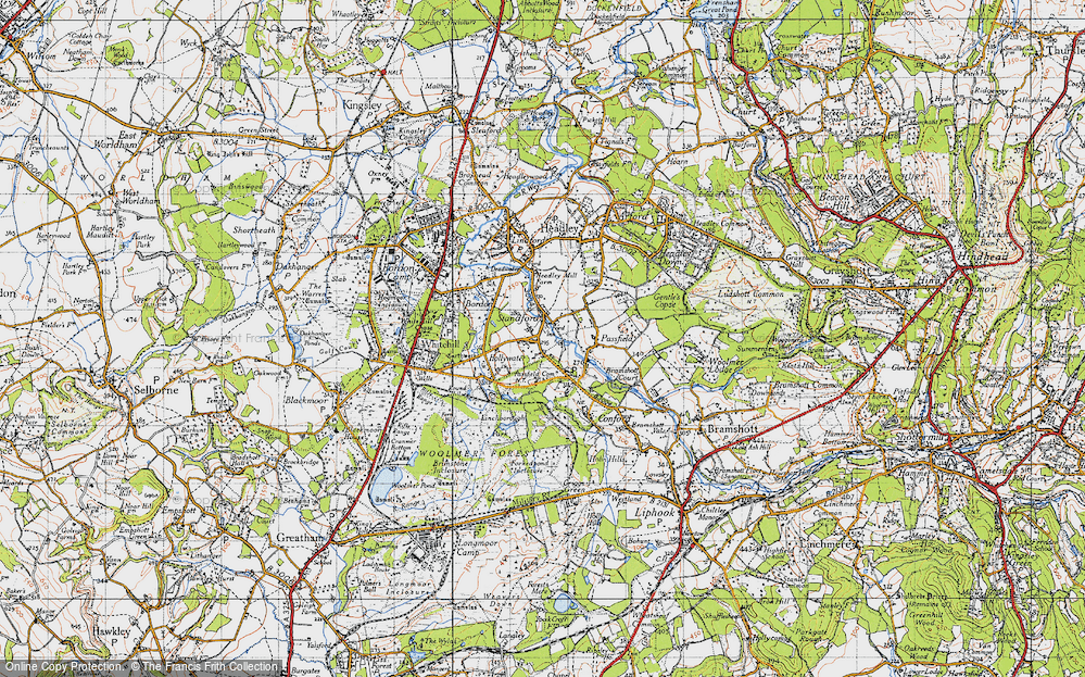 Old Map of Historic Map covering Linchborough Park in 1940