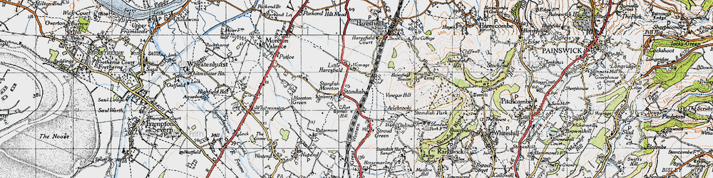 Old map of Standish in 1946