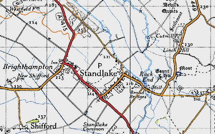 Old map of Standlake in 1947