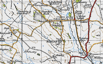 Old map of Standon in 1946