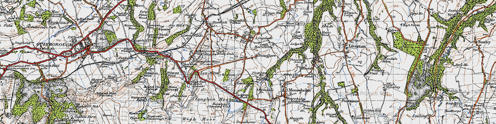 Old map of Stanghow in 1947