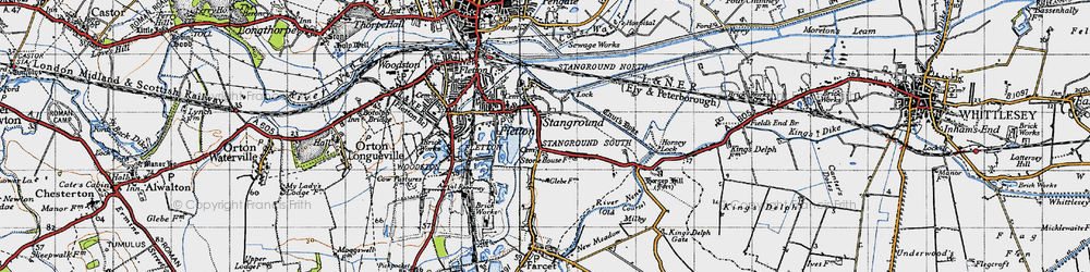 Old map of Stanground in 1946
