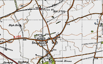 Old map of Stanhoe in 1946