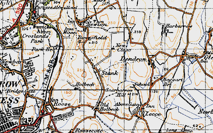 Old map of Stank in 1947