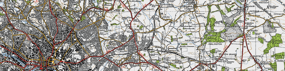 Old map of Stanks in 1947