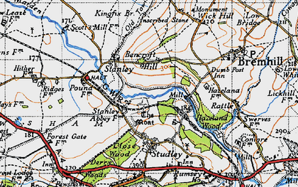 Old map of Stanley in 1940