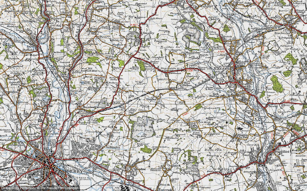 Old Map of Stanley, 1946 in 1946