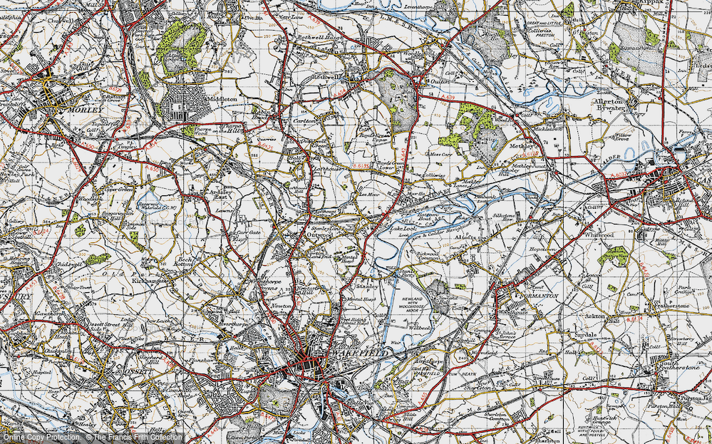 Old Map of Stanley, 1947 in 1947