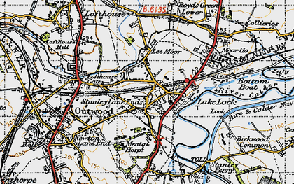 Old map of Stanley in 1947