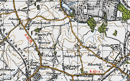 Old map of Stanley in 1947
