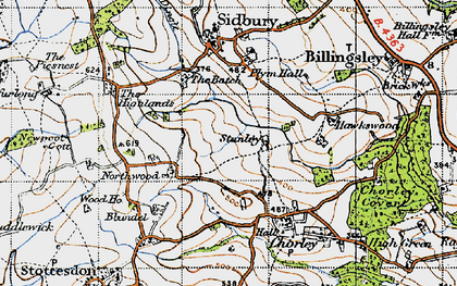 Old map of Stanley in 1947