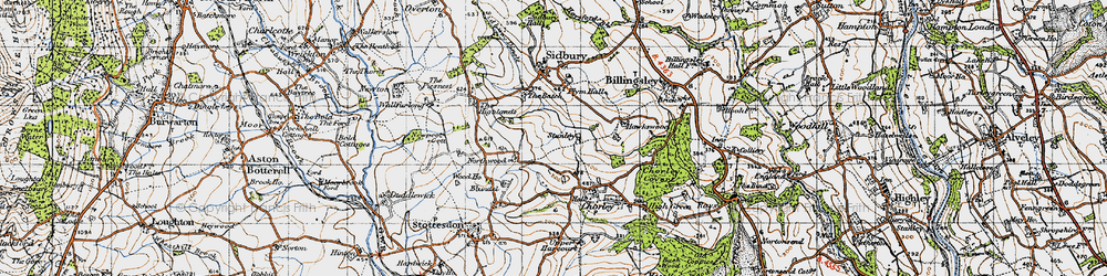 Old map of Stanley in 1947