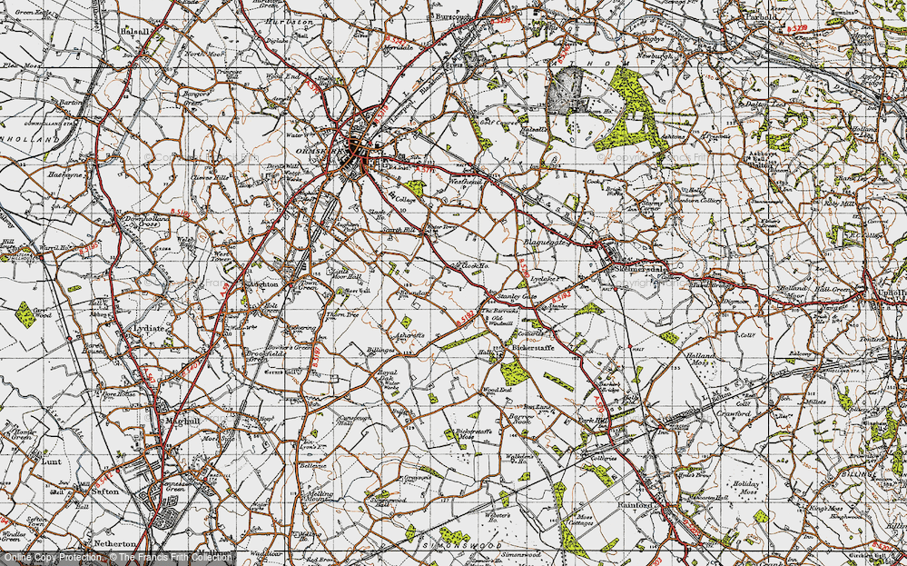 Old Map of Stanley Gate, 1947 in 1947