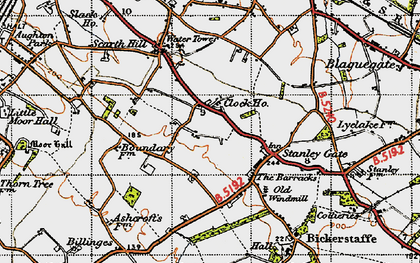 Old map of Stanley Gate in 1947