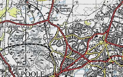 Old map of Stanley Green in 1940