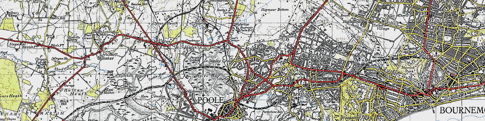 Old map of Stanley Green in 1940