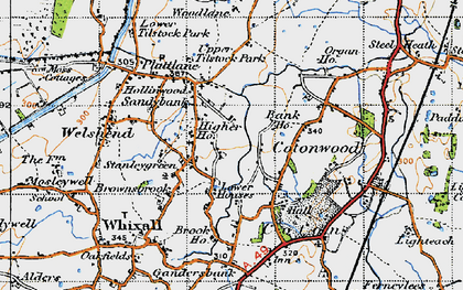 Old map of Stanley Green in 1947