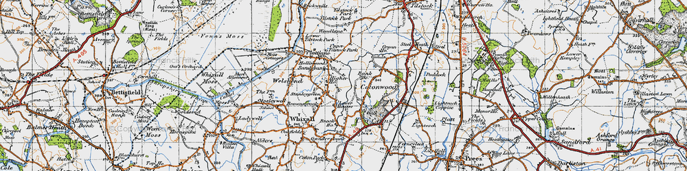 Old map of Stanley Green in 1947