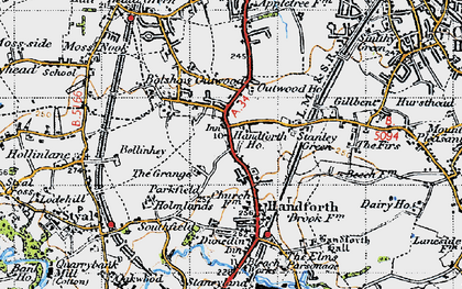 Old map of Stanley Green in 1947