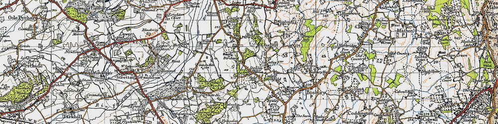 Old map of Stanley Hill in 1947