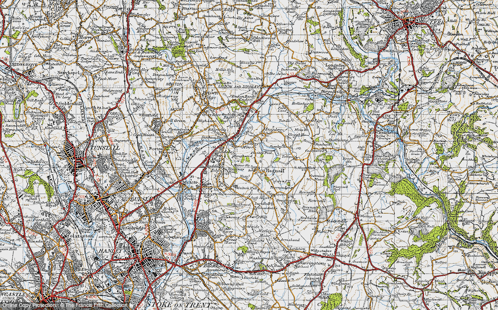 Old Map of Stanley Moor, 1946 in 1946