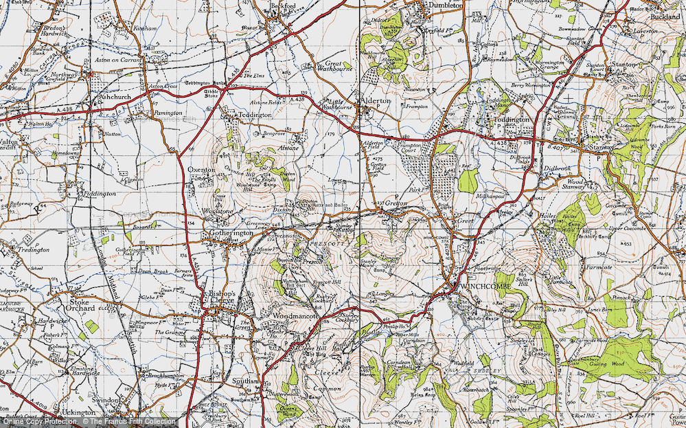 Old Map of Stanley Pontlarge, 1946 in 1946