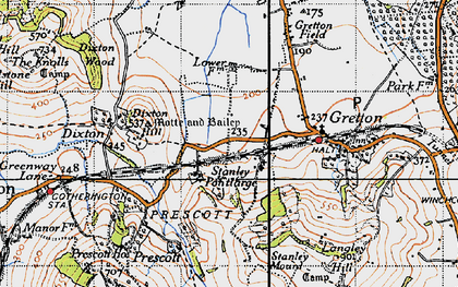 Old map of Stanley Pontlarge in 1946