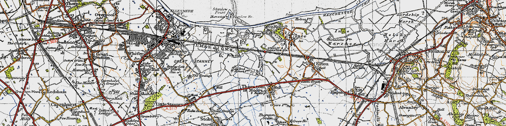 Old map of Stanlow in 1947