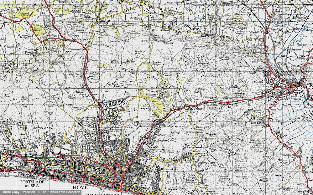 Old Map of Stanmer, 1940 in 1940