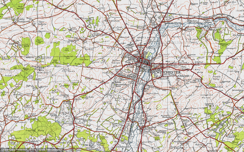 Old Map of Stanmore, 1945 in 1945