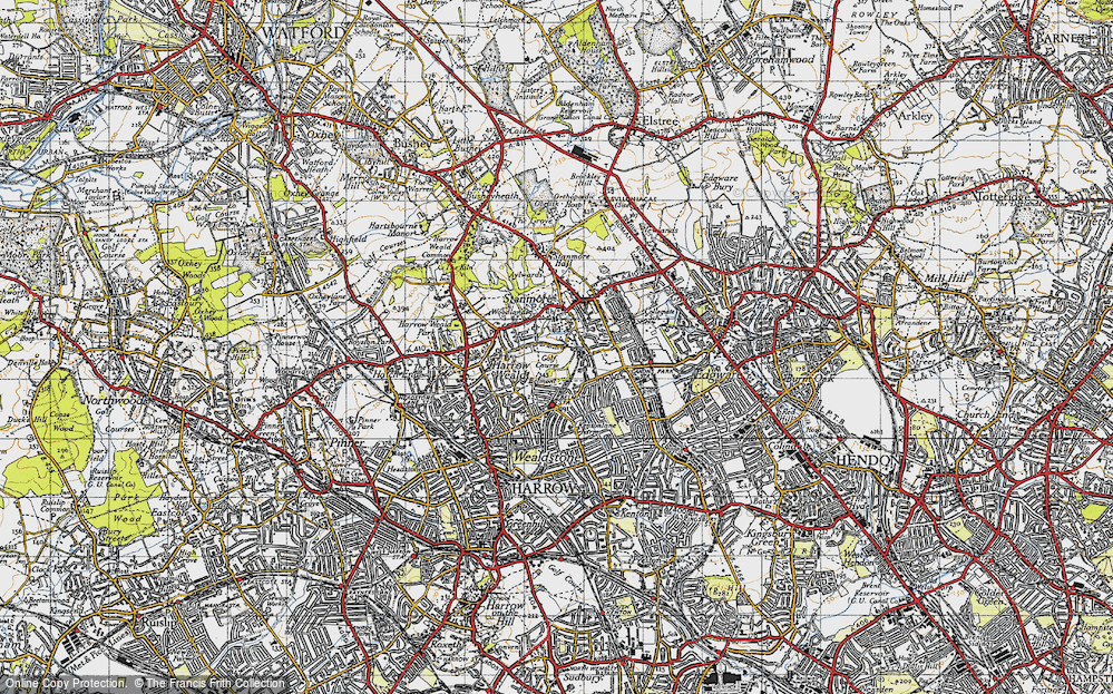 Old Map of Stanmore, 1945 in 1945