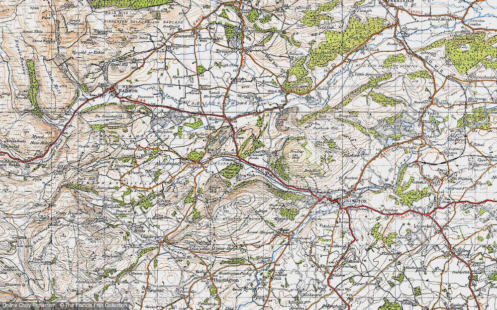 Old Map of Stanner, 1947 in 1947
