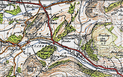 Old map of Stanner in 1947