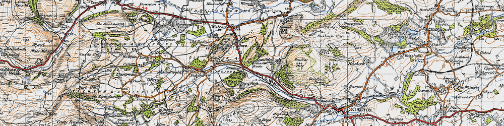 Old map of Stanner in 1947