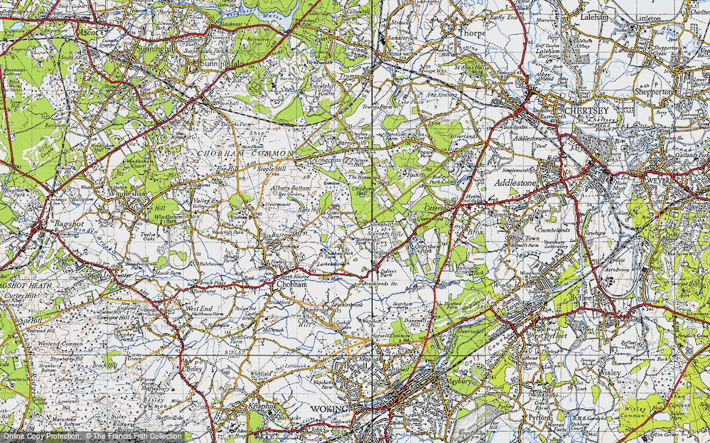 Old Map of Historic Map covering Larkenshaw in 1940