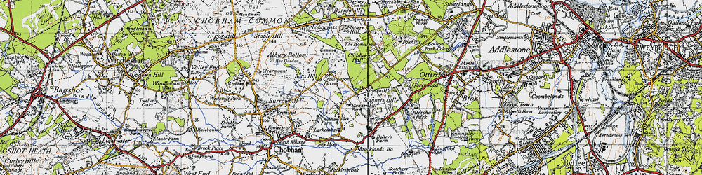 Old map of Stanners Hill in 1940