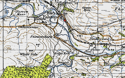Old map of Stannersburn in 1947